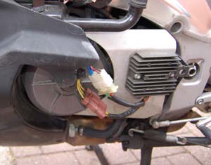A standard Futura's charging set-up, showing reg/rect wiring
