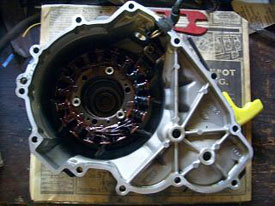 A Futura's stator still in the engine casing