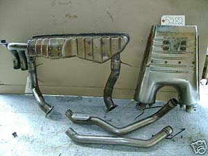 Complete Futura exhaust system with underseat silencer to right