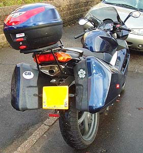 Hepco-Becker rack with a Givi top box