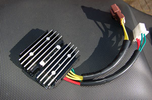 Aftermarket regulator/rectifier supplied by John Borella